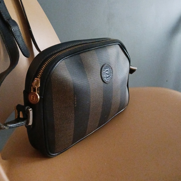 Vintage FENDI Striped Crossbody Bag - Picture 2 of 16
